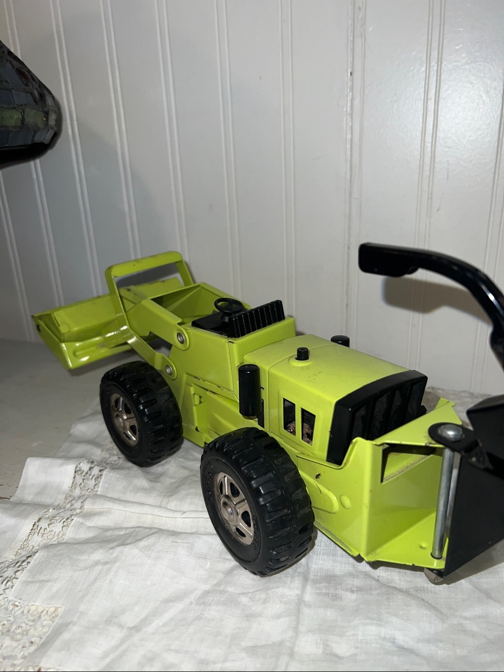 Vintage 60s 70s Tonka mini lime green trencher metal 1089 - Picture 7 of 7